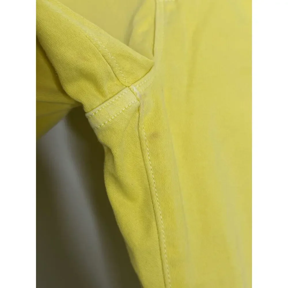 Michael Kors Womens Izzy Cropped Skinny Jeans Yellow Size 14